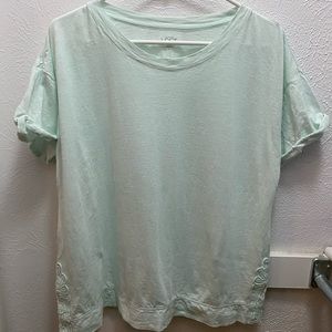 Ann Taylor Loft light blue crop